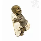 Nevető Buddha színes rezin szobor - 16 cm