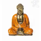 Amitabha Buddha színes rezin szobor - 24 cm