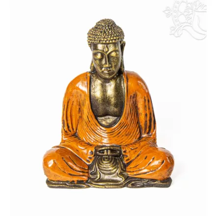 Amitabha Buddha színes rezin szobor - 24 cm