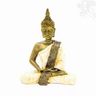 Amitabha Buddha színes rezin szobor - 29 cm