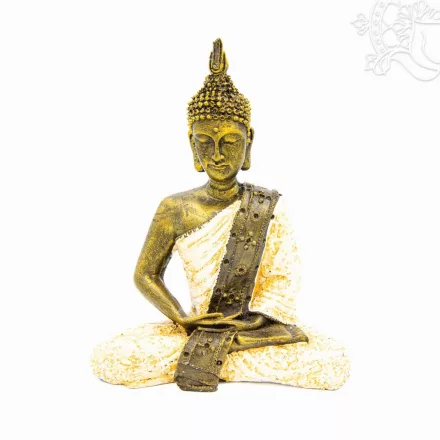Amitabha Buddha színes rezin szobor - 29 cm