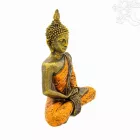 Amitabha Buddha színes rezin szobor - 29 cm