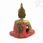 Amitabha Buddha színes rezin szobor - 29 cm