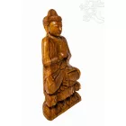 Imádkozó Buddha különleges, kézzel faragott fa szobor – 105 cm