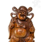 Nevető Buddha különleges, kézzel faragott fa szobor – 101 cm