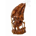 Haragvó, védelmező Ganesha különleges, kézzel faragott fa szobor – 120 cm