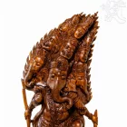 Haragvó, védelmező Ganesha különleges, kézzel faragott fa szobor – 120 cm