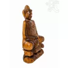 Amitabha Buddha különleges, kézzel faragott fa szobor – 80 cm
