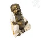 Nevető Buddha színes rezin szobor - 23 cm