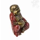 Nevető Buddha színes rezin szobor - 23 cm