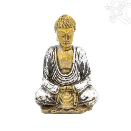 Amitabha Buddha színes rezin szobor - 9 cm