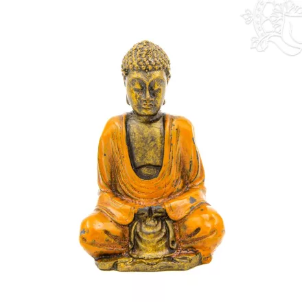 Amitabha Buddha színes rezin szobor - 9 cm