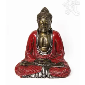 Amitabha Buddha színes rezin szobor - 40 cm