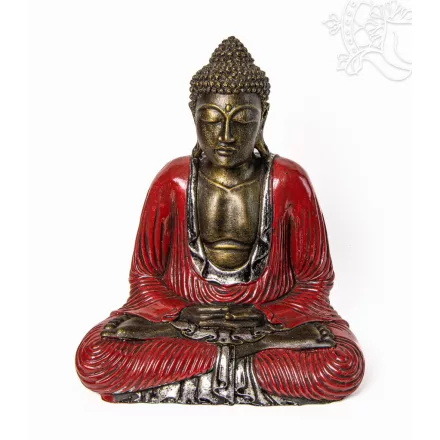 Amitabha Buddha színes rezin szobor - 40 cm
