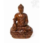 Gyógyító Buddha fa szobor, prémium minőségű – 30 cm