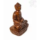 Gyógyító Buddha fa szobor, prémium minőségű – 30 cm