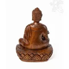 Gyógyító Buddha fa szobor, prémium minőségű – 30 cm