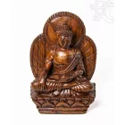 Shakyamuni Buddha fa szobor, prémium minőségű – 30 cm