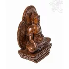 Shakyamuni Buddha fa szobor, prémium minőségű – 30 cm