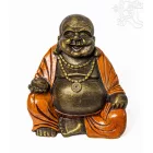 Nevető Buddha színes rezin szobor - 30 cm