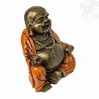 Nevető Buddha színes rezin szobor - 30 cm