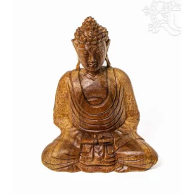 Amitabha Buddha fa faragott szobor – 27 cm