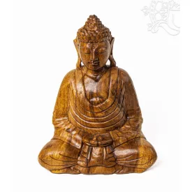 Amitabha Buddha fa faragott szobor – 33 cm
