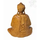 Imádkozó Buddha fa faragott szobor - 33 cm