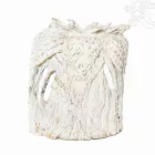 Tanító Buddha a fa ölelésében, különleges kézzel faragott szobor – 40 cm
