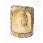 Krokodilfából faragott Buddha fej – 15 cm