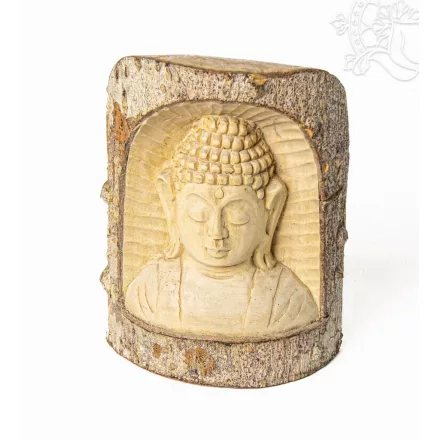 Krokodilfából faragott Buddha fej – 15 cm