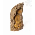 Krokodilfából faragott Amitabha Buddha szobor – 20 cm