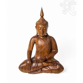 Shakyamuni Buddha fa faragott szobor – 35 cm