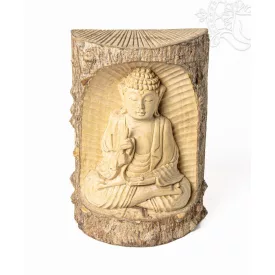 Tanító Buddha krokodilfából faragott szobor – 30 cm