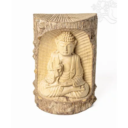 Tanító Buddha krokodilfából faragott szobor – 30 cm