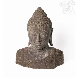 Kőből faragott Buddha fej – 45 cm