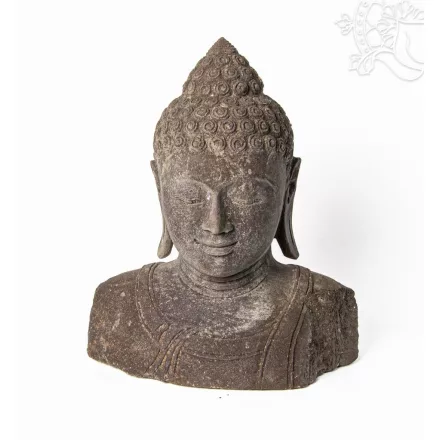 Kőből faragott Buddha fej – 45 cm