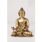 Gyógyító Buddha réz szobor, alj nélkül, matt sárga - 16 cm