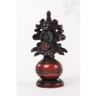 Tibeti 8 szerencsejel vörös színű rezin szobor - 17 cm