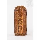 Buddha nyitható oltár csont színű rezin szobor - 20 cm