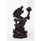 Sárkány nagy vörös színű rezin szobor - 21 cm