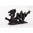 Sárkány kicsi vörös színű rezin szobor - 15 cm