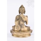 Áldó Buddha réz szobor, matt sárga - 14 cm