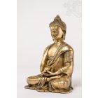 Amitabha Buddha réz szobor, alj nélkül, matt sárga - 20 cm