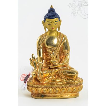 Gyógyító Buddha aranyozott szobor - 15 cm