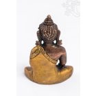 Shakyamuni Buddha réz szobor, alj nélkül, arany és bronz - 8 cm