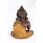 Áldó Buddha réz szobor - alj nélkül - arany és bronz - 8 cm