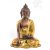 Shakyamuni Buddha réz szobor, alj nélkül, arany és bronz - 16 cm