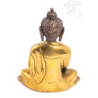 Shakyamuni Buddha réz szobor, alj nélkül, arany és bronz - 16 cm