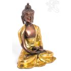 Amitabha Buddha réz szobor, alj nélkül, arany és bronz - 16 cm